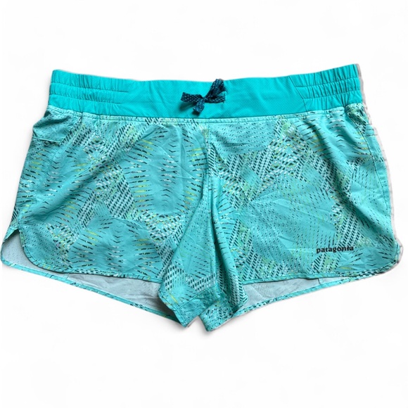 Patagonia Pants - PATAGONIA turquoise Athletic Shorts with Elastic Waistband medium